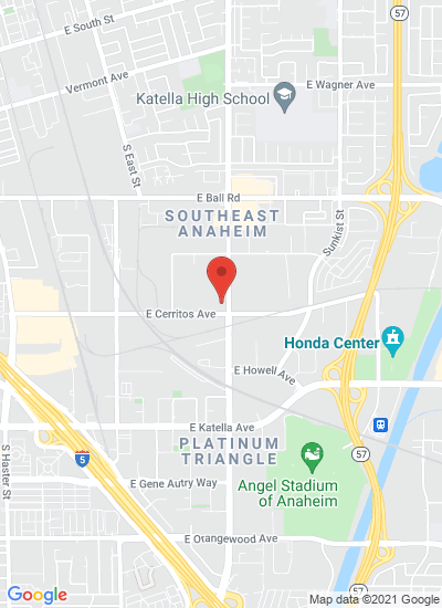 Map showing Anaheim, United States