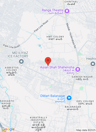 Map showing Hyderabad, India