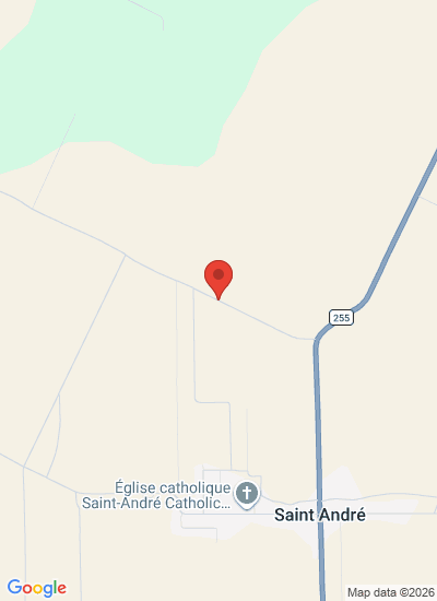 Map showing Saint-André, Canada