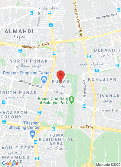 Map showing Shokouhieh Industrial town, Qom, Iran
