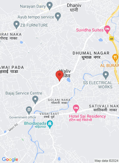 Map showing Thane, India
