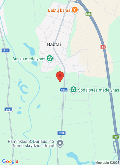 Map showing Kaunas, Lithuania