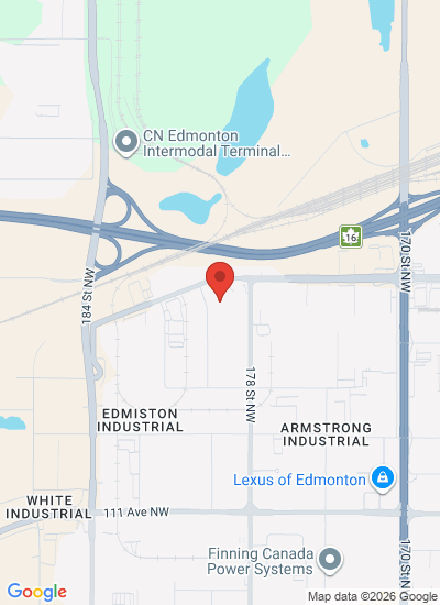 Map showing Edmonton, Canada