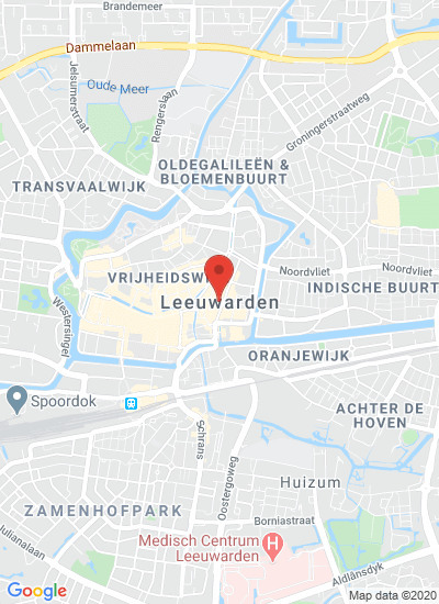 Map showing Leeuwarden, Netherlands