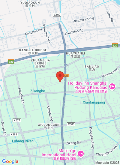 Map showing Qingpu Qu, China