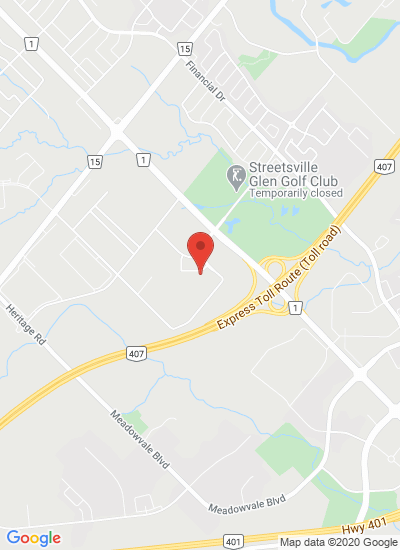 Map showing Brampton, Canada