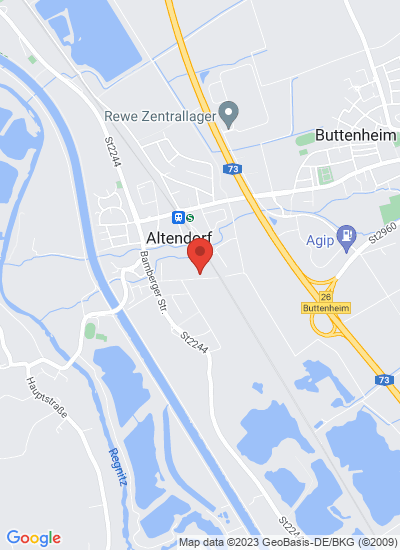 Map showing Altendorf, Germany