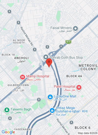 Map showing Karachi, Pakistan
