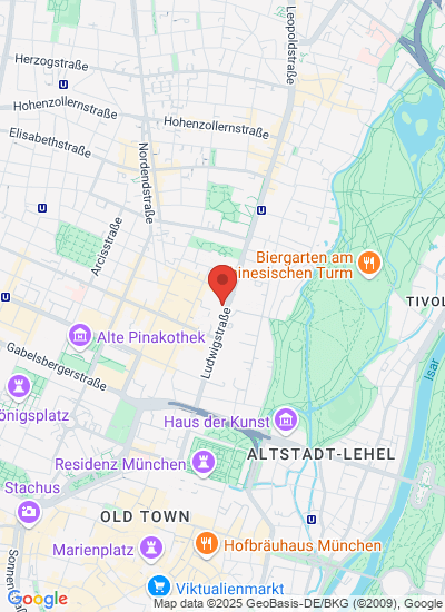 Map showing Munich, Germany