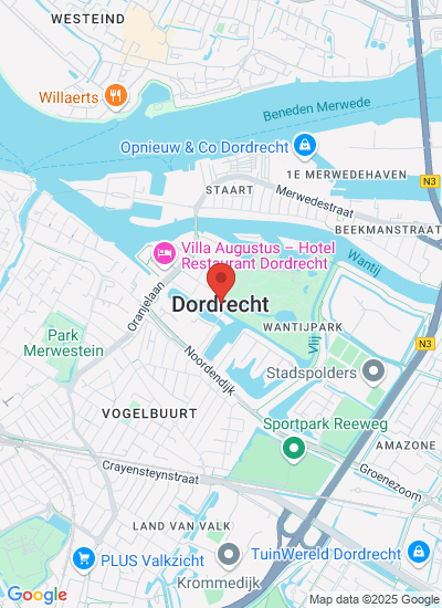 Map showing Dordrecht, Netherlands