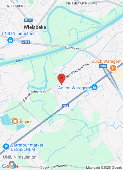Map showing Waregem, Belgium