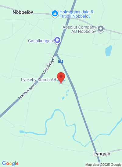 Map showing Kristianstad, Sweden
