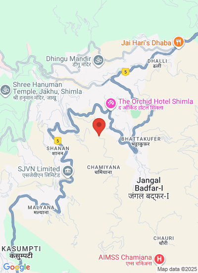 Map showing shimla, India