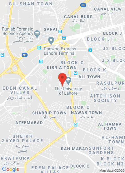 Map showing Lahore, Pakistan