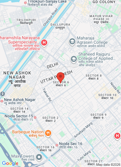 Map showing Noida, India