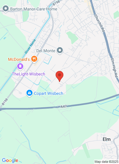Map showing Cambridgeshire, United Kingdom