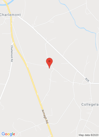 Map showing Dungannon, United Kingdom