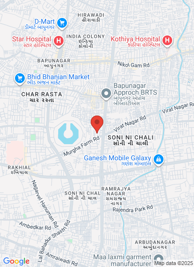 Map showing Ahmedabad, India