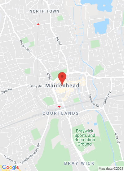 Map showing Maidenhead, United Kingdom