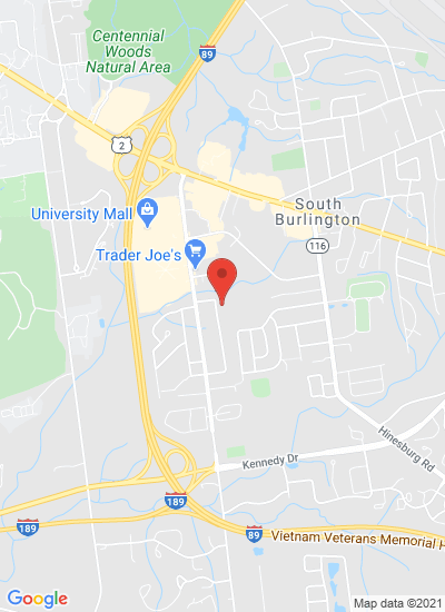 Map showing South Burlington, United States