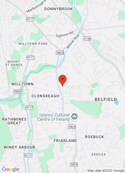 Map showing Dublin, Ireland