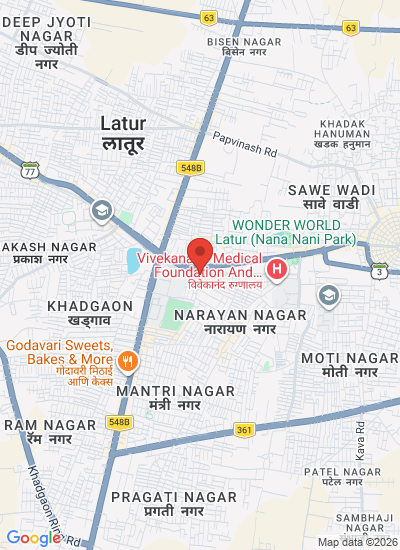 Map showing Latur, India