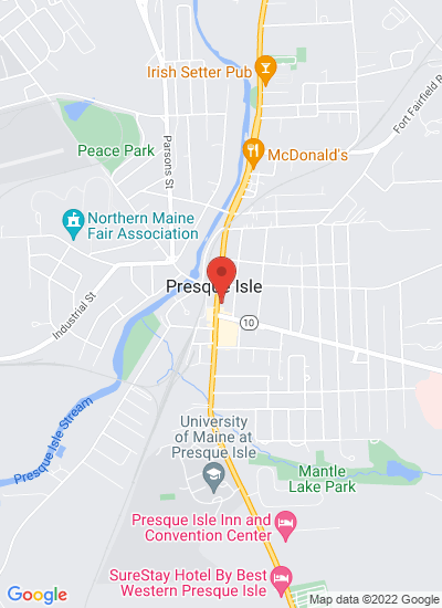 Map showing Presque Isle, United States