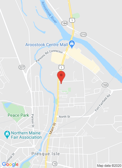 Map showing Presque Isle, United States