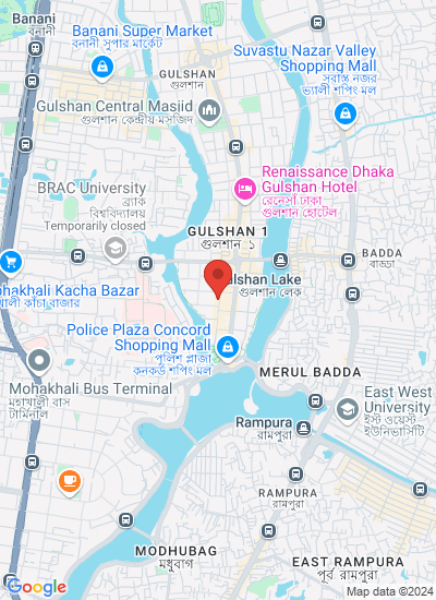 Map showing Dhaka, Bangladesh