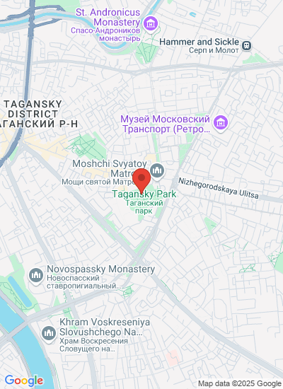 Map showing Moscow, Russia