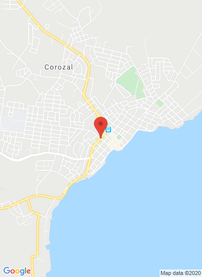 Map showing Corozal Town, Belize