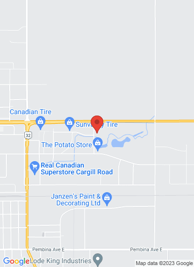 Map showing Winkler, Canada
