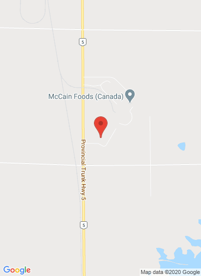 Map showing Carberry, Canada