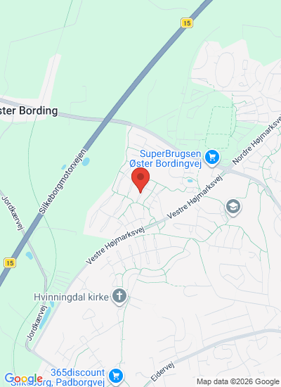 Map showing Silkeborg, Denmark