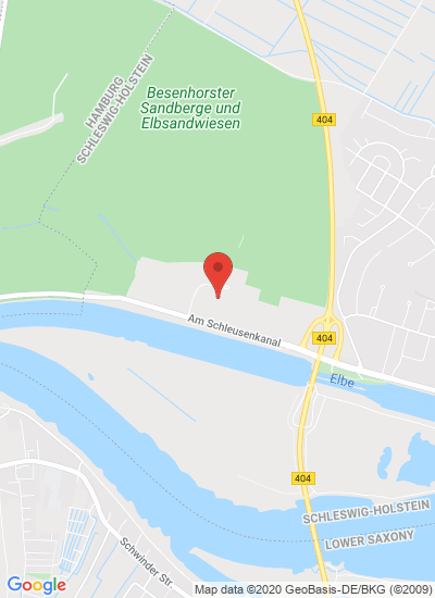 Map showing Geesthacht, Germany