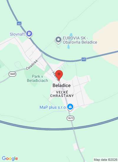 Map showing Beladice, Slovakia