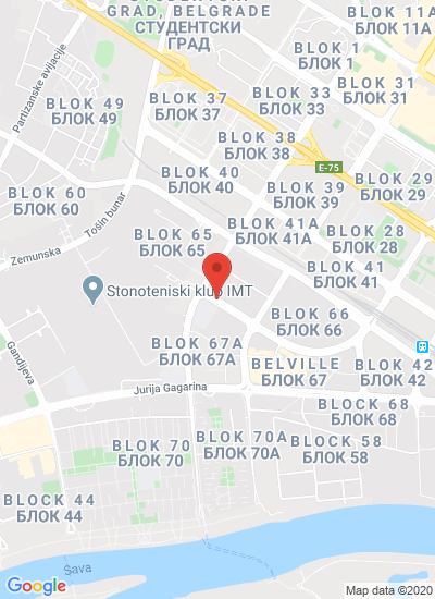 Map showing Beograd, Serbia