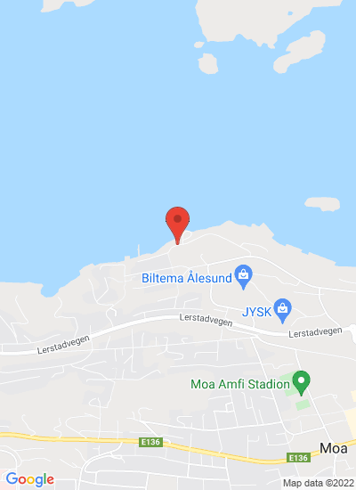 Map showing Ålesund, Norway