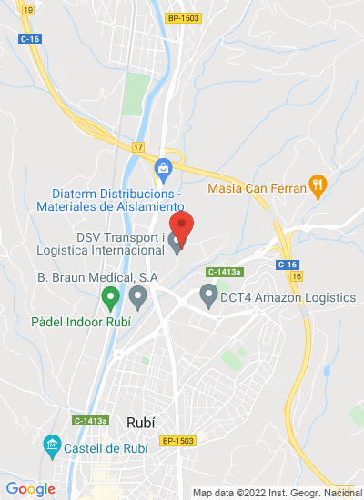 Map showing Rubí, Spain