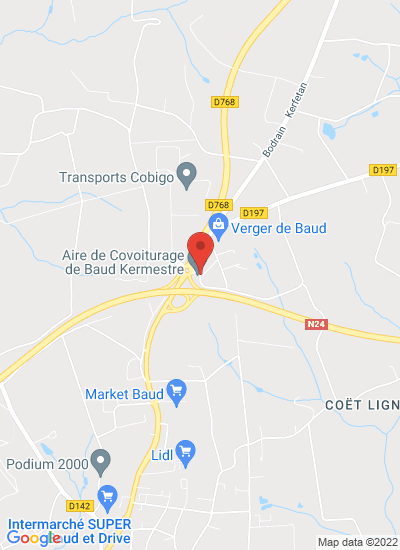 Map showing Baud, France