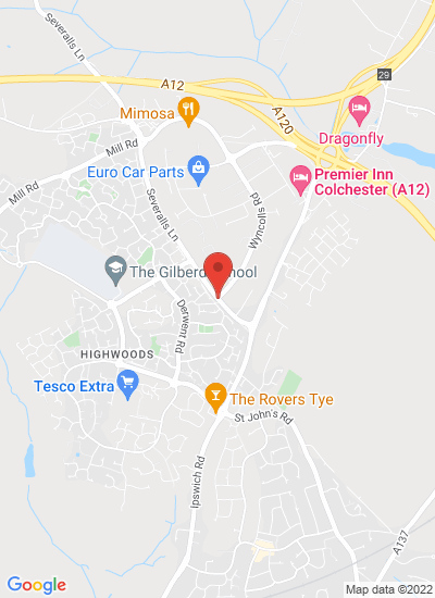 Map showing Colchester, United Kingdom