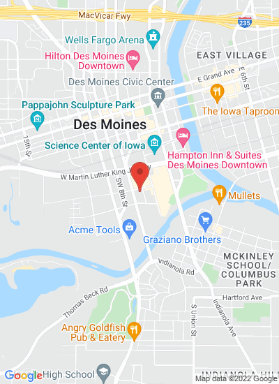 Map showing Des Moines, United States