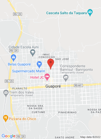 Map showing Guaporé, Brazil