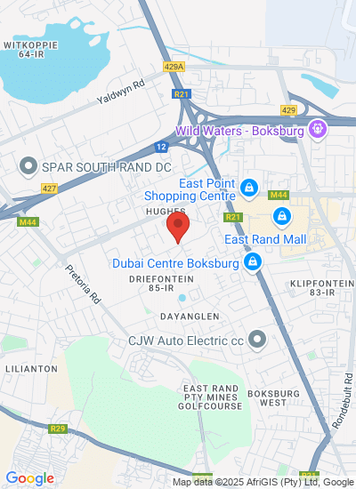 Map showing Johannesburg, South Africa