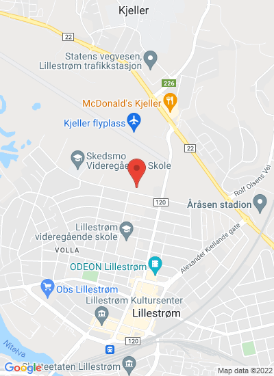 Map showing Lillestrøm, Norway