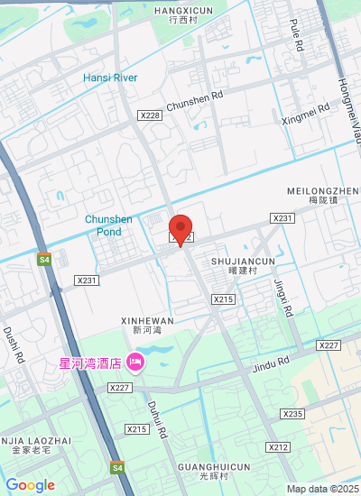 Map showing Minhang Qu, China