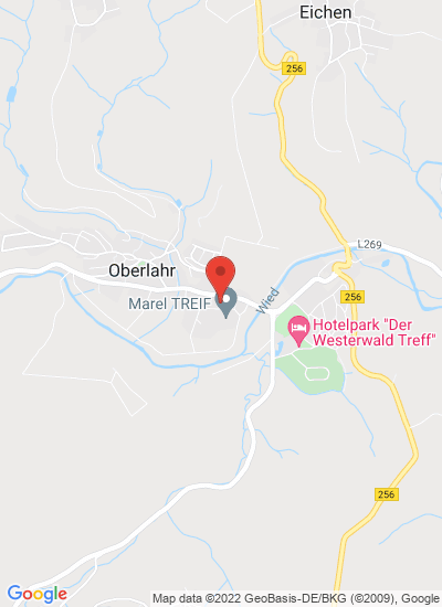 Map showing Oberlahr, Germany