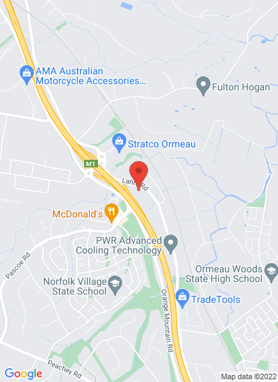 Map showing Ormeau, Australia