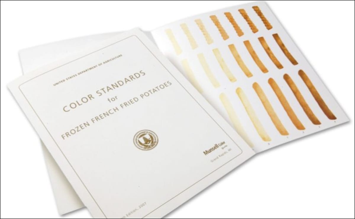 USDA French Fry Color Card