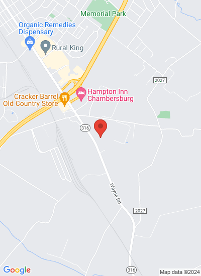 Map showing Chambersburg, United States